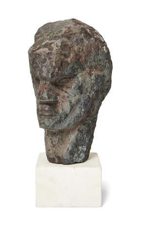 
	
		Ernst Eisenmayer, 
		Austrian/British 1920-2018 - 
		 
		Head; 
		 
		stone on marble...