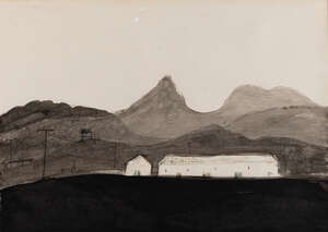 
	
		Fred Uhlman, 
		German/British 1901-1985 - 
		 
		Welsh Landscape no.1; 
		 
		ink on...