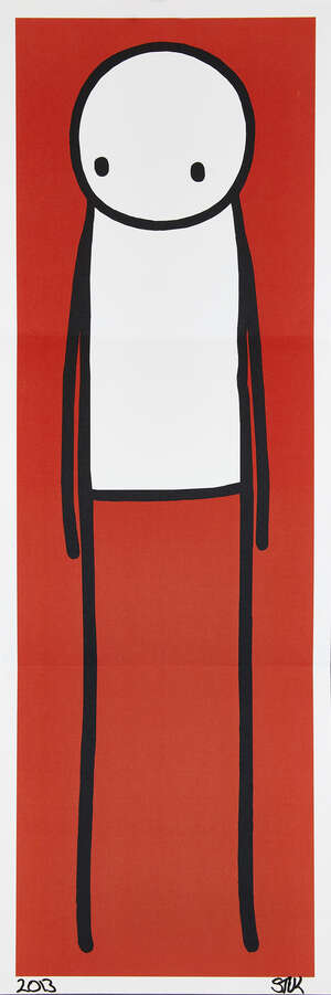 
	
		Stik, 
		British b.1985- 
		 
		Big Issue (Red), 2013; 
		 
		offset lithograph in...