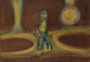 Hargreaves Ntukwana,
South African 1938-1998-
Young Boy;
watercolour and ink on paper, signed...
