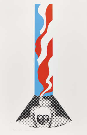 
	
		Gerald Laing, 
		British 1936-2011- 
		 
		Pendulum, 1968; 
		 
		screenprint in colours...