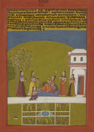 An illustration to a Ragamala series, Amber or Jaipur, North India, first half 18th century,...