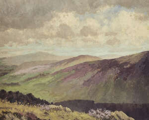 
	
		Mabel Young, 
		British 1889-1974 - 
		 
		Moorland; 
		 
		oil on board, signed...
