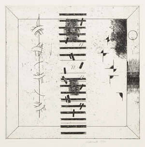 
	
		Jack Smith, 
		British 1928-2011-
		 
		untitled, 1980;
		 
		 
		three etchings on...