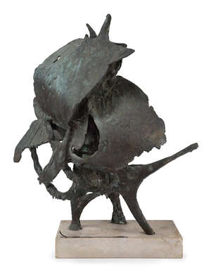 
	
		Otto Hitzberger, 
		German 1904-2002 - 
		 
		Sculpture piece, 1966; 
		 
		patinated...