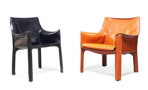
	
		Mario Bellini (b.1935), a 'Cab 414' lounge chair for Cassina   
		1970s, stamped 'H-6'...