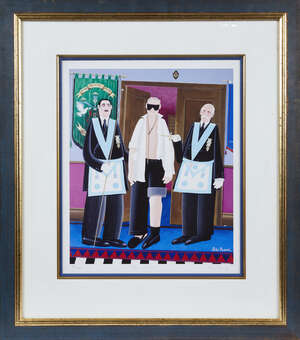 
	
		Peter Heard, British 1939-
		The Initiate; 
		Lithograph in colours, 
		Signed Peter...