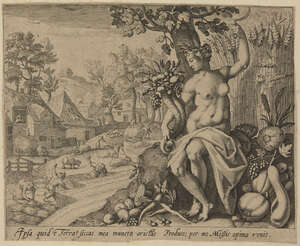 Gerard de Jode, Flemish 1509-1591 and Petrus de Jode the Elder, Flemish 1570-1634- 
		 
		Cara, etenim tangis mortalia pectora cura; and Ipsa quid e Terra? 