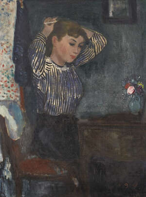
	
		Francois Gall, 
		Hungarian/French 1912-1987 - 
		 
		A Young Woman in her Boudoir;...