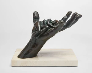 Lorenzo Quinn,&nbsp;Italian/American b.1966-&nbsp;Trust;&nbsp;bronze with a dark green/brown patina,&nbsp;inscribed...