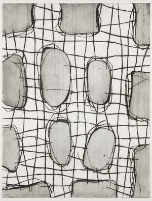 
	
		Ian McKeever,
		British b.1946-
		 
		Colour Etching A, B, E, F, H, I, 1996;
		 
		six...