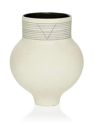 
	
		Daphne Garritt (British), a porcelain vase 
		Contemporary, labelled to base and...