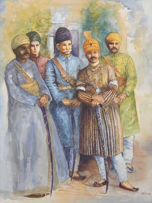 
	
		A.Q. Arif (Pakistan, b. 1975), Untitled (The Coronation of the 7th Nizam of Hydrabad),...