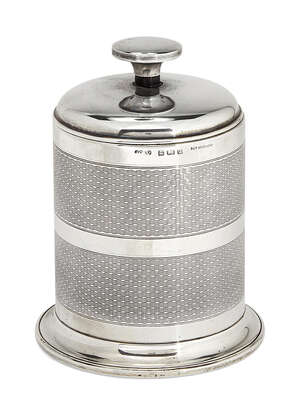 
	
		A silver and white metal cigarette holder, Birmingham, c.1933, J Collyer Ltd., of...