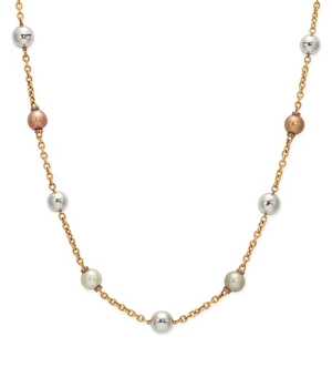 A South Sea cultured pearl and diamond necklace, designed as a series of vari-coloured South Sea...