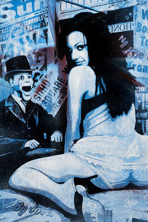 
	
		Rourke Van Dal, 
		British b. 1969- 
		 
		Sinderella Rockerfella, 2008; 
		 
		acrylic...