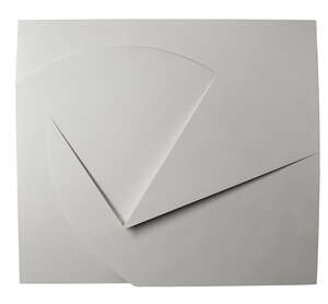 Garth Evans,
British b.1934- 
&nbsp;
White Relief, 1963; 
&nbsp;
hardboard, polyurethane, plywood, signed and...