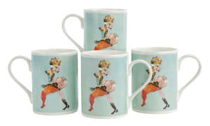 
	
		Tschabala Self, 
		American b.1990- 
		 
		Sapphire Mugs, 2017; 
		 
		four transfer...