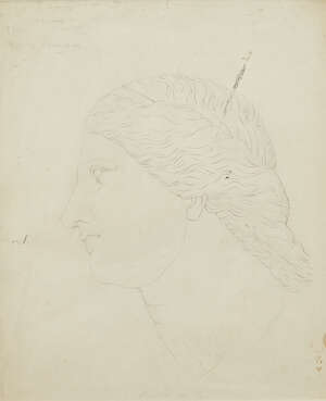 
	
		Laurence Stephen Lowry RA RBA,
		British 1887-1976-
		 
		Niobe;
		 
		pencil on...