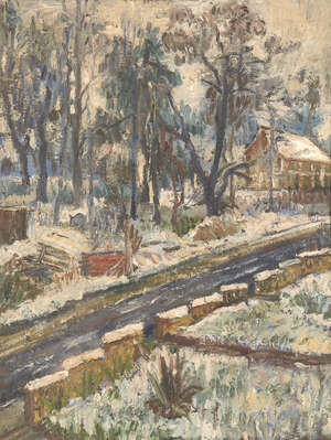 Ernst Eisenmayer,
Austrian/British 19202018-
Winter Solna Ave, 1956;
oil on canvas, signed with...