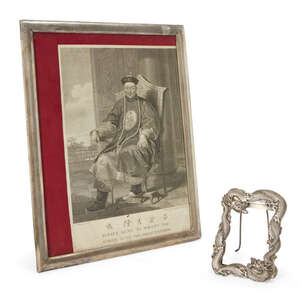
	
		A Chinese silver frame, Wang Hing, early 20th century, 32x25cm, and a Japanese...