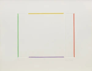 Marc Vaux,&nbsp;British b.1932-&nbsp;The Clock VI, 1996;&nbsp;etching and embossing in colours on wove,&nbsp;signed,...