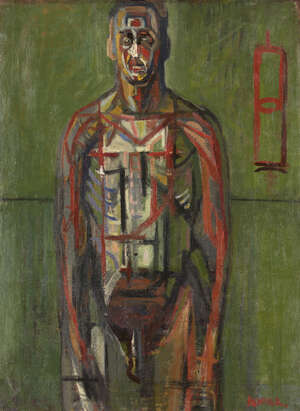 
	
		Basil Nubel ARCA, 
		British 1923-1981-
		 
		The Medical;
		 
		oil on canvas,...