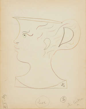 
	
		Jean Cocteau, 
		
		French 1883-1963- 
		 
		 
		Ceramic design; 
		 
		 
		