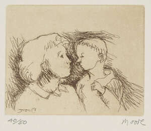 
	
		Henry Moore OM CH FBA,
		British 1898-1986-
		 
		Mother and Child [Cramer 711],...