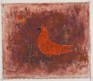 
	
		Homi B. Patel, 1928-2004, In the Garden, A Red Bird, gouache on paper, both signed lower...