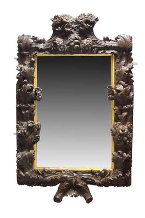 
	
		A large Baroque Continental carved rectangular frame, first half 18th century, mounted as...