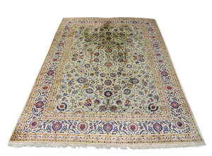
	
		An Isfahan carpet, late 20th century, the celadon field with entwined flowering and...