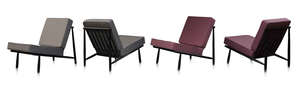 
	
		Alf Svensson (1929-1999), a set of four ebonised 'Domus 1' lounge chairs for Dux 
		
