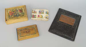 
	
		Blumen aus dem Heiligen, Flowers of the Holy Land, an olivewood covered book of pressed...