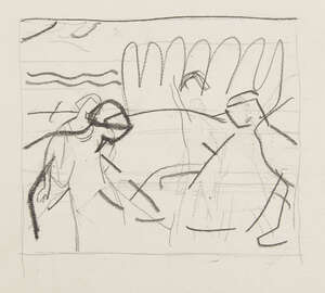 
	
		James Cowie RSA, 
		Scottish 1886-1956 - 
		 
		Two Figures; 
		 
		graphite on...
