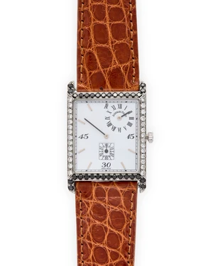 Audemars Piguet. An 18ct white gold manual wind rectangular wristwatch&nbsp;D97318, Circa 2000