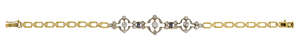 
	
		A diamond and sapphire bracelet, the central early 20th century openwork section composed...