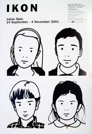 
	
		Julian Opie, 
		British b.1958- 
		IKON - Julian Opie Offsite Project Habitat, New...