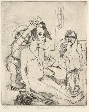 
	
		Marcelle Hanselaar, Dutch b.1945- African Queen, 2007; etching, signed, titled, dated, and...