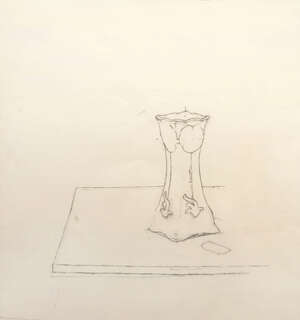 
	
		Euan Uglow, 
		British 1932-2000- 
		 
		Vase; 
		 
		charcoal on paper, 42.3x41.5cm...