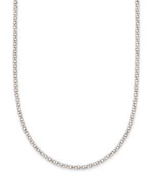 A diamond set chain, broken, designed as an articulated round section chain claw-set throughout...