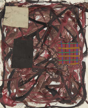 
	
		Bryan Illsley, 
		British b.1937- 
		Olive, 1989; 
		mixed media on paper, 
		dated and...