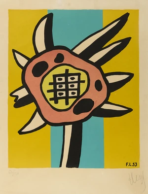 Fernand L&eacute;ger,&nbsp;French 1881-1955,&nbsp;Le Tournesol, 1953;&nbsp;lithograph in colours on wove,&nbsp;signed and...