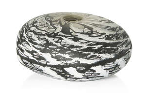 
	
		Peter Layton (British 1937-), a flattened vase  
		1986, signed and dated to base 
		A...