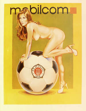 
	
		Mel Ramos,
		American 1935-2018-
		 
		Mobilcom - FC St Pauli Sienna 2003;
		 
		offset...