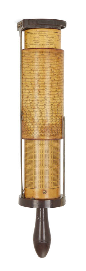 
	
		A Fuller's Spiral Slide Rule Calculator by WF Stanley & Co Ltd, in Bakelite frame with...