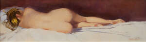 
	
		Nicholas St John Rosse RSMA, British b.1945- Repose; oil on canvas board, signed, 19 x...