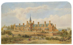 
	
		British School, 
		early-mid 19th century- 
		 
		Clock and Watchmakers Asylum, Colney...