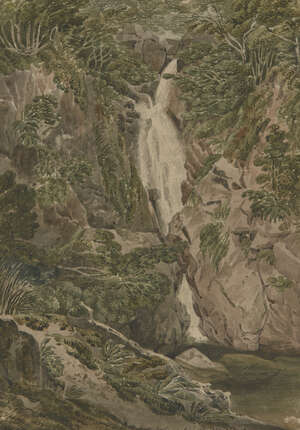 
	
		Joseph Powell, 
		British 1780-1834- 
		 
		Aira Force near Pattendale, July 24th 1806;...