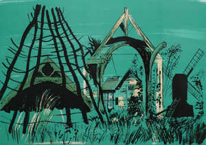 
	
		John Piper CH, British 1903-1992- Avoncroft Museum, 1976; lithograph in colours, signed and...